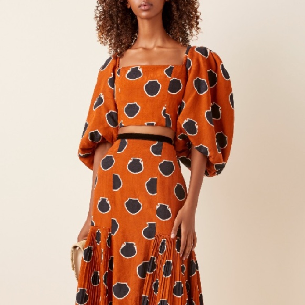 EUC Johanna Ortiz Neotropics puff sleeve crop top, 2